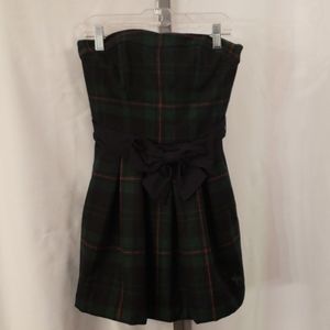Abercrombie & Fitch plaid strapless dress